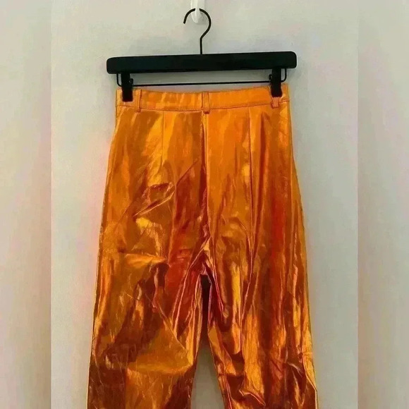 LROSEY Orange Metallic Pants - Picture 5 of 5